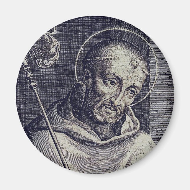 Saint Bernard of Clairvaux Mellifluous Doctor Art Magnet (Front)
