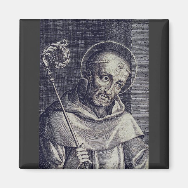 Saint Bernard of Clairvaux Mellifluous Doctor Art Magnet (Front)