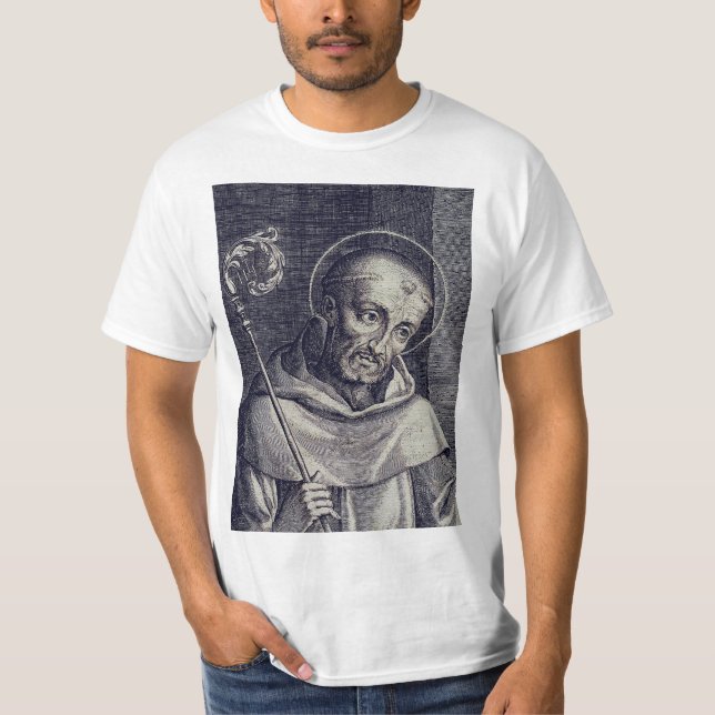Saint Bernard of Clairvaux Mellifluous Doctor Art T-Shirt (Front)