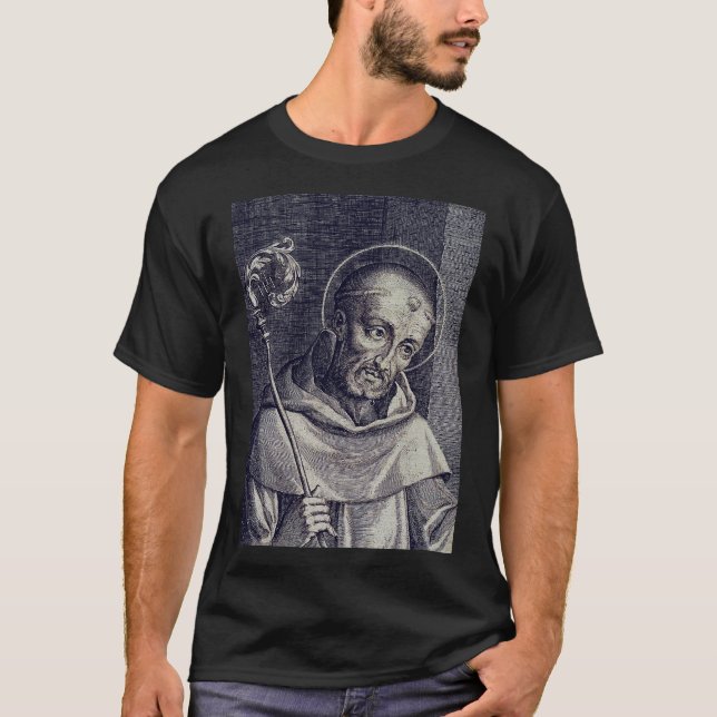 Saint Bernard of Clairvaux Mellifluous Doctor Art T-Shirt (Front)
