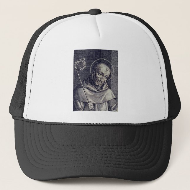 Saint Bernard of Clairvaux Mellifluous Doctor Art Trucker Hat (Front)