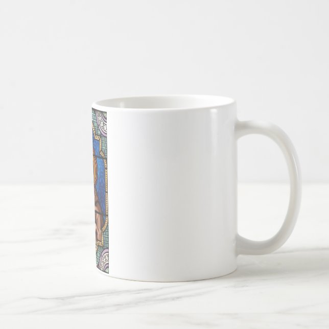 Saint Bernard of Clairvaux Stained Glass Art Coffee Mug (Right)