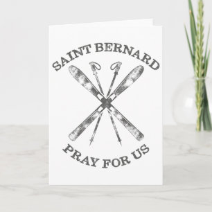 Saint Bernard Of Montjoux Snow Ski Gifts Winter Sk Card