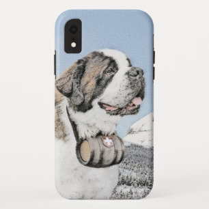 Saint Bernard Painting - Cute Original Dog Art Case-Mate iPhone Case