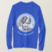 Saint Bernard Painting - Cute Original Dog Art