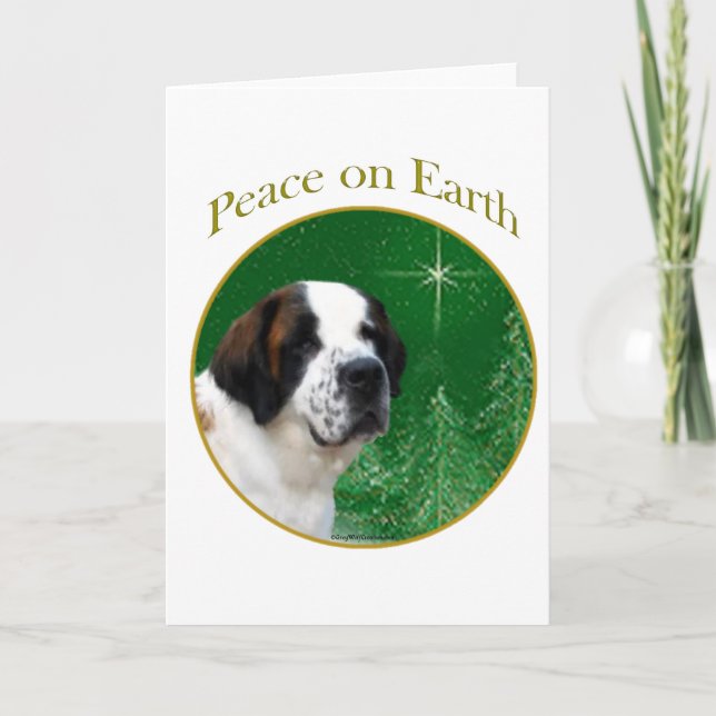 Saint Bernard Peace Holiday Card (Front)