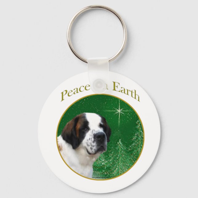 Saint Bernard Peace Key Ring (Front)