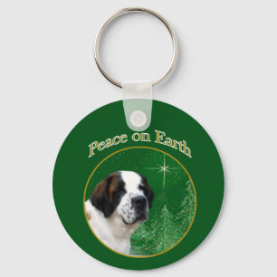 Saint Bernard Peace Key Ring