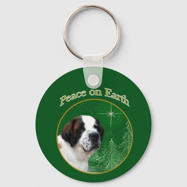 Saint Bernard Peace Key Ring (Front)