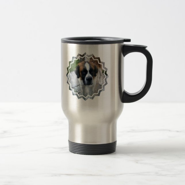 Saint Bernard Photo Stainless Travel Mug (Right)