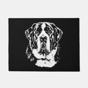 Saint Bernard Portrait Minimalist Apparel Doormat