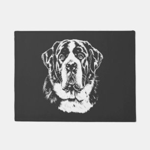 Saint Bernard Portrait Minimalist Apparel Doormat