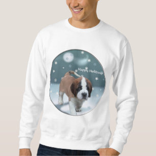 Saint Bernard Puppy Christmas Gifts Sweatshirt