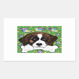 Saint Bernard Rectangular Sticker