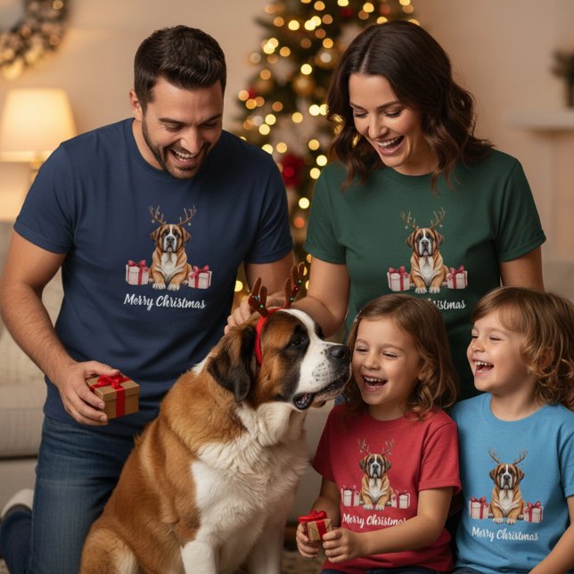 Saint Bernard Reindeer T-Shirt (Creator Uploaded)