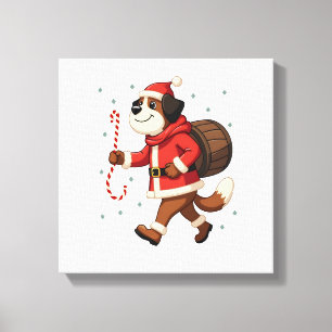 Saint Bernard Rescue Christmas Canvas Print