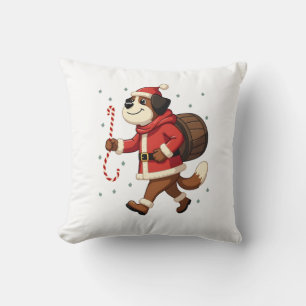Saint Bernard Rescue Christmas Cushion