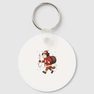 Saint Bernard Rescue Christmas Key Ring