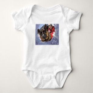 Saint Bernard Search and Rescue Art Baby Bodysuit