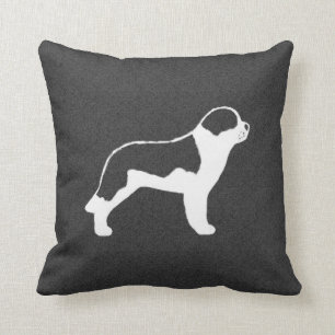 Saint Bernard Silhouette Cushion
