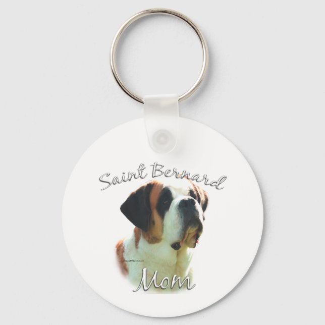 Saint Bernard (smooth) Mum 2 Key Ring (Front)