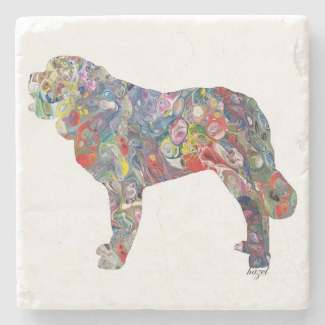 Saint Bernard, St Bernard, Stone Coaster (Front)