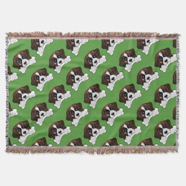 Saint Bernard Throw Blanket (Front)