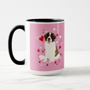 Saint Bernard Valentines Day Mug