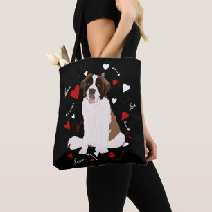 Saint Bernard Valentines Day  Tote Bag