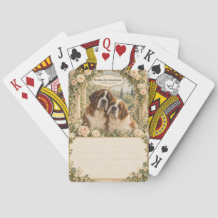 Saint Bernard Wedding Guest Book Signing Deck Playing Cards