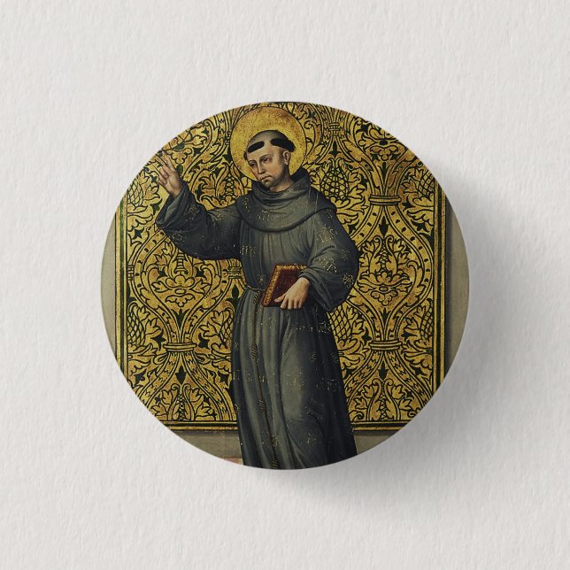 Saint Bernardino of Siena 3 Cm Round Badge (Front)