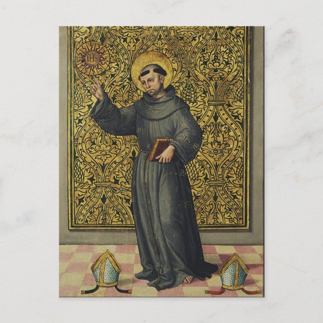 Saint Bernardino of Siena Postcard (Front)