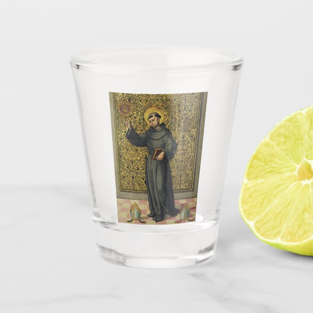 Saint Bernardino of Siena Renaissance Style Art  Shot Glass (Front)