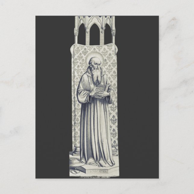 Saint  Bonaventure Seraphic Doctor Postcard (Front)