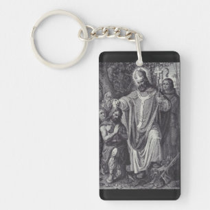 Saint Boniface English Benedictine monk Key Ring