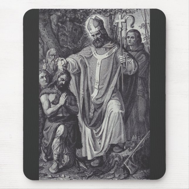 Saint Boniface English Benedictine monk Mouse Pad (Front)