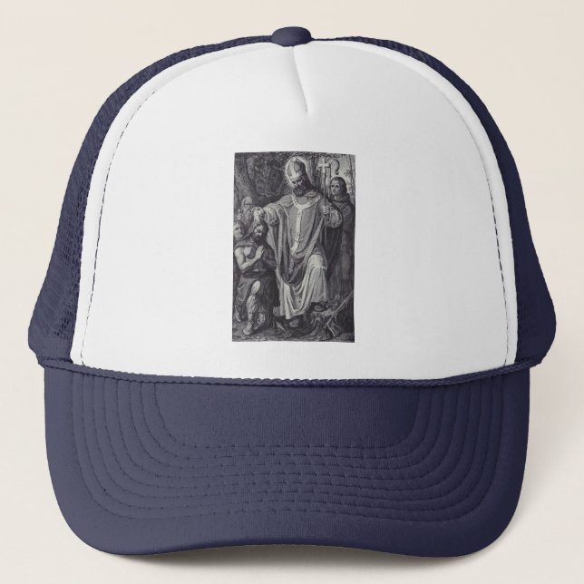 Saint Boniface English Benedictine monk Trucker Hat (Front)
