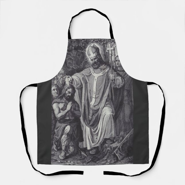 Saint Boniface Premium Apostle of Germany Apron (Front)
