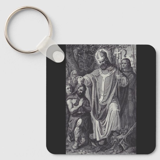 Saint Boniface Premium Apostle of Germany Key Ring (Front)
