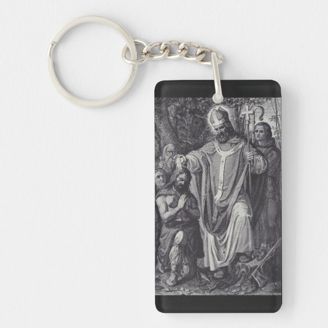 Saint Boniface Premium Apostle of Germany Key Ring (Front)