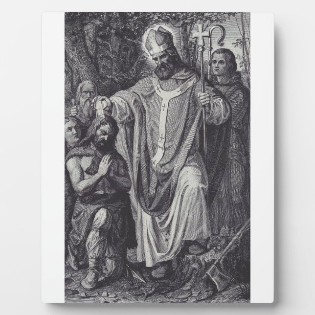 Saint Boniface Premium Apostle of Germany Plaque (Front)