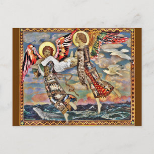 Saint Bride Carried by Angels Postcard