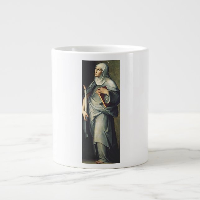Saint Bridget of Sweden Medieval Mystic  Large Coffee Mug (Front)