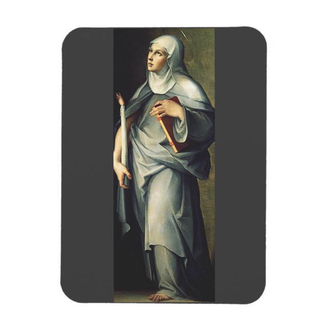 Saint Bridget of Sweden Medieval Mystic  Magnet (Vertical)