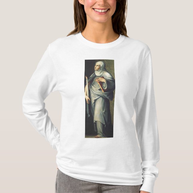 Saint Bridget of Sweden Medieval Mystic  T-Shirt (Front)