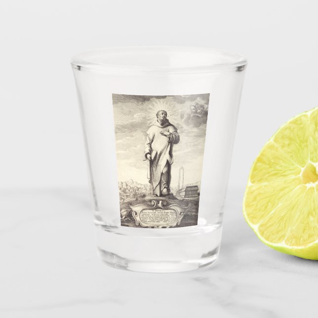 Saint Bruno of Cologne Shot Glass (Front)