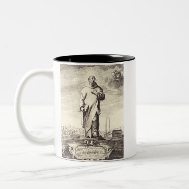 Saint Bruno of Cologne Two-Tone Coffee Mug (Left)