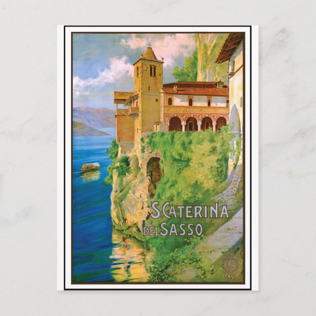 Saint Caterina Del Sasso, Monastery, Italy Postcard (Front)
