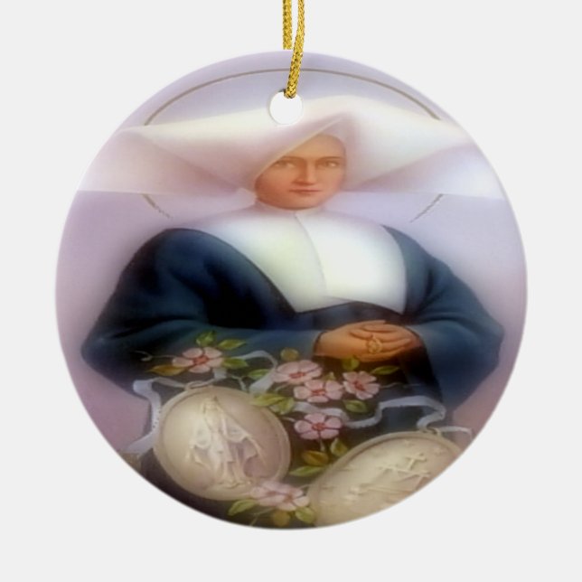 Saint Catherine Laboure Ceramic Tree Decoration (Front)