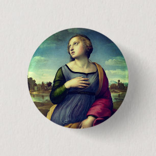 Saint Catherine of Alexandria by Raphael 3 Cm Round Badge